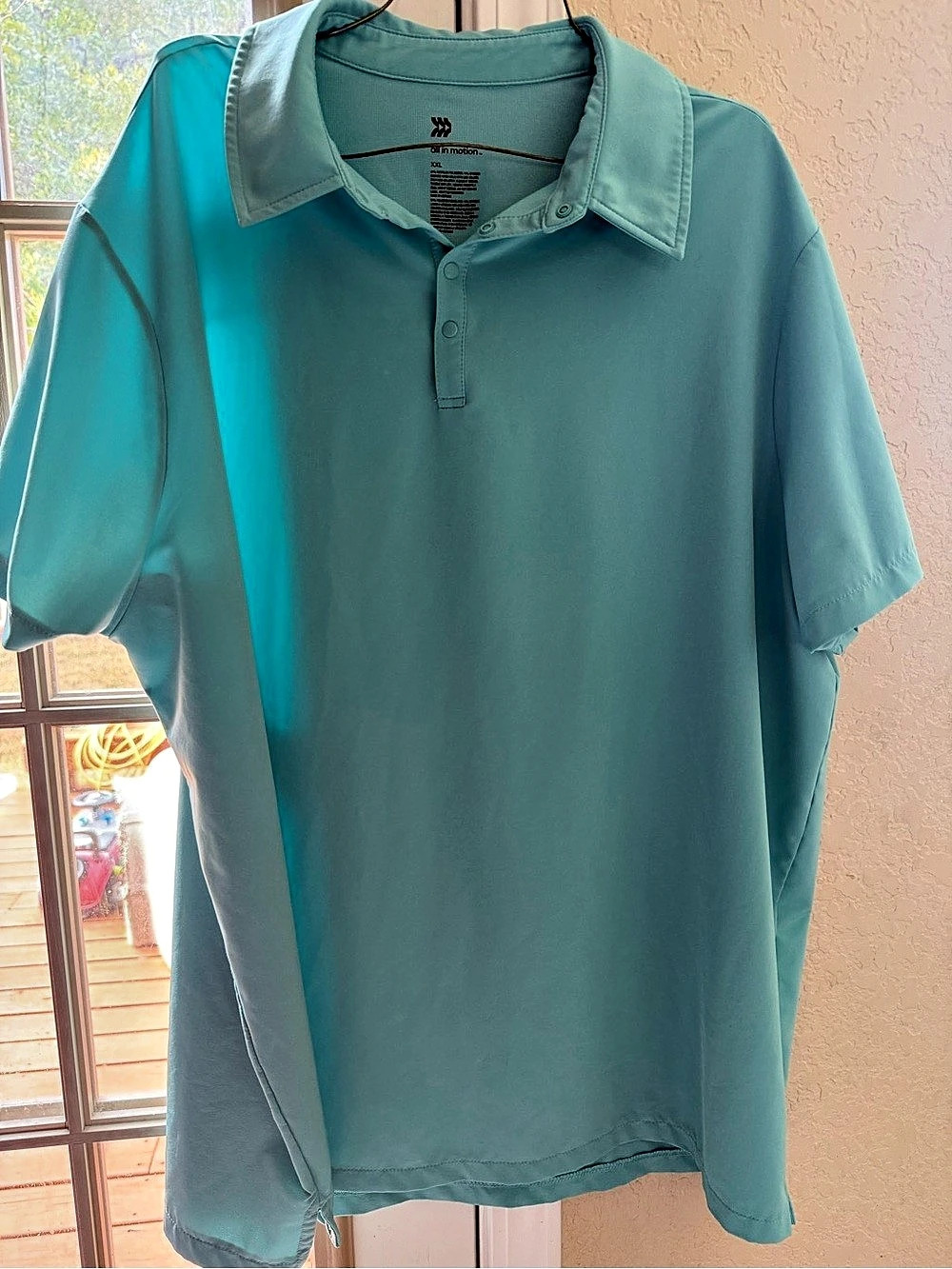 all in motion Men's Polo Shirt Blue XXL Like New